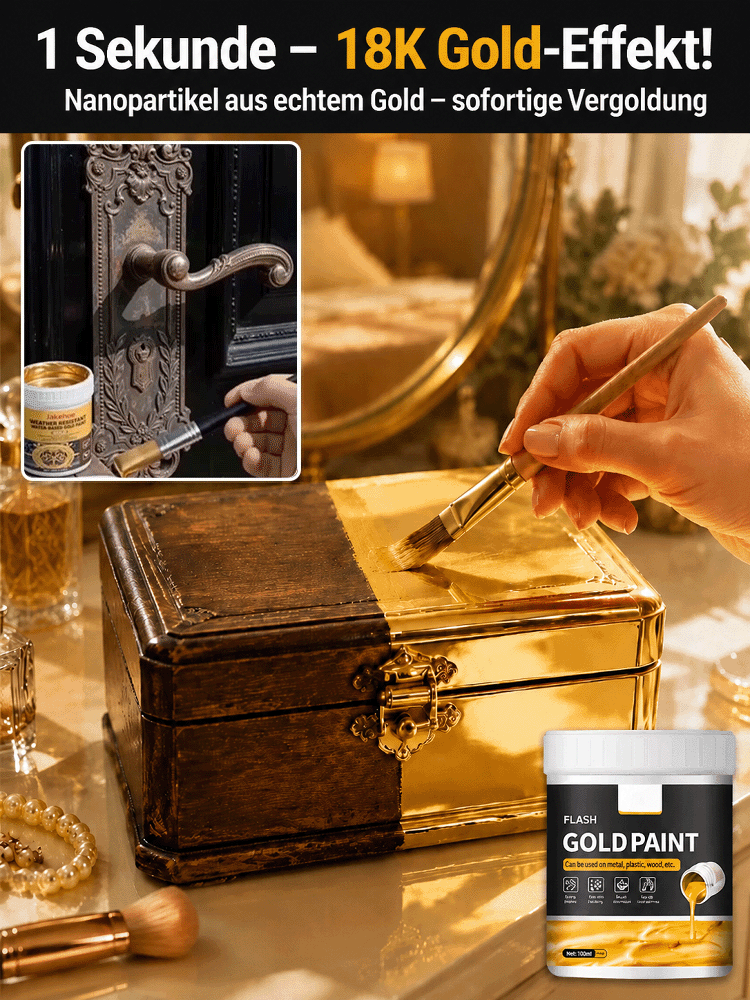 【✨ Premium-Goldlack ✨】Louvre-Effekt für Ihr Zuhause: Glanzvolles Handarbeits-Finish! 👑