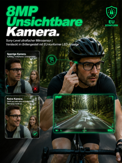 🕶️ 3-in-1 Carbon-Multifunktionsbrille: AR-Navi & 4K-Kamera! 📱