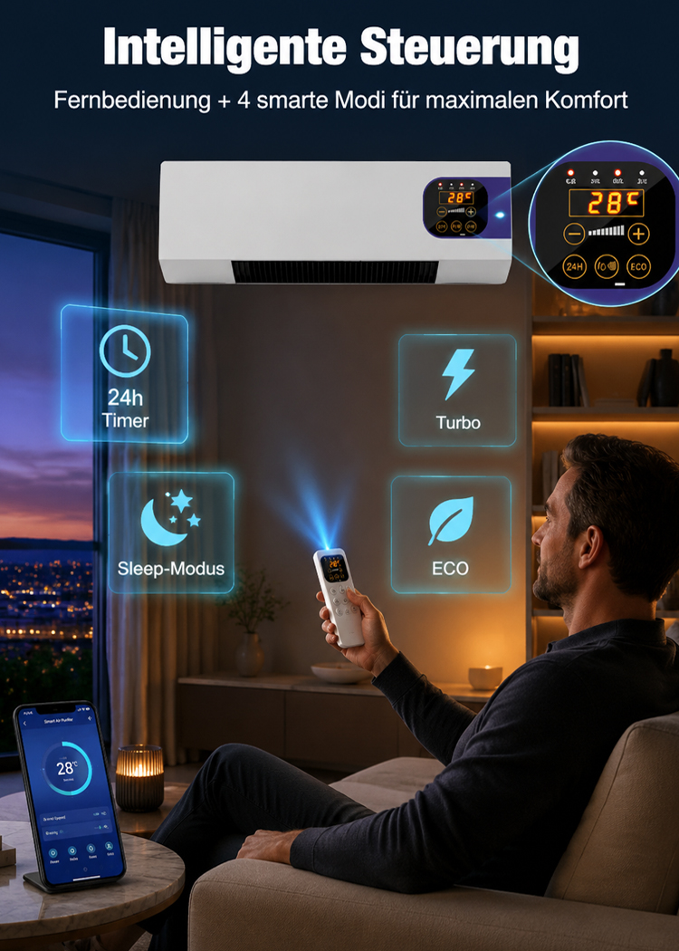 【60 Sekunden zur Abkühlung des gesamten Raums】Steh- und liegend verwendbarer Ventilator