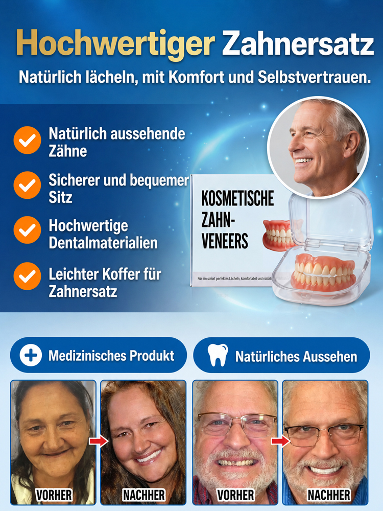  【💵Sparen Sie hohe Zahnkosten💵】 All-inclusive maßgeschneiderte Zahnprothesen🦷