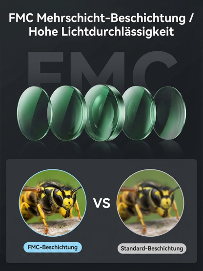 【💯 100x Zoom, Kristallklar! 💯】 HD Monokular 🔭 IPX7 Wasserdicht & Nachtsicht. 👍 Leicht (280g), Fokus in 0,8s.