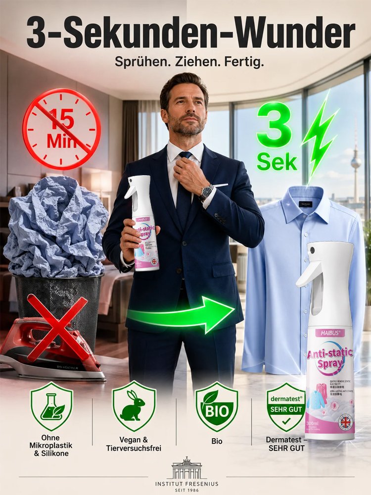 【✈️ Lufthansa-Crew-Geheimnis ✈️】Anti-Falten-Spray: Perfekt geglättet in 3 Sekunden! ✨