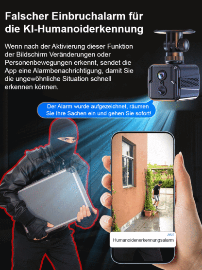 【💯 100% Privat & Sicher! 💯】 Kabellose Smart-Kamera mit 90 Tagen Akku 🔋 Kein Strom, kein Internet noetig. 🔒 Daten nur auf Ihrem Handy. Kein Hacker-Risiko, kein Cloud-Leak. 