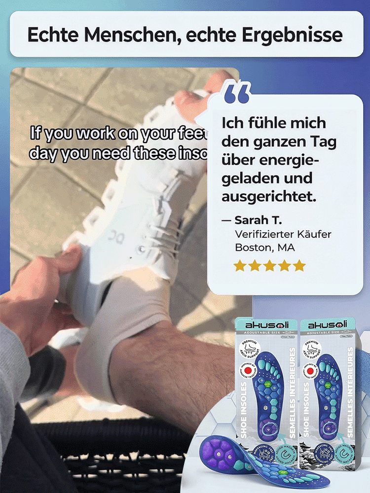 【💯 Gehen wie auf Wolken! 💯】Magnetische Akupressur-Sohlen 🦶 Vitalität in 3 Min. spüren. ✨ Nur heute: 50% Rabatt & 1+1 GRATIS!