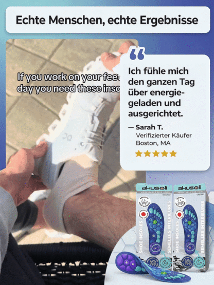 【💯 Gehen wie auf Wolken! 💯】Magnetische Akupressur-Sohlen 🦶 Vitalität in 3 Min. spüren. ✨ Nur heute: 50% Rabatt & 1+1 GRATIS!