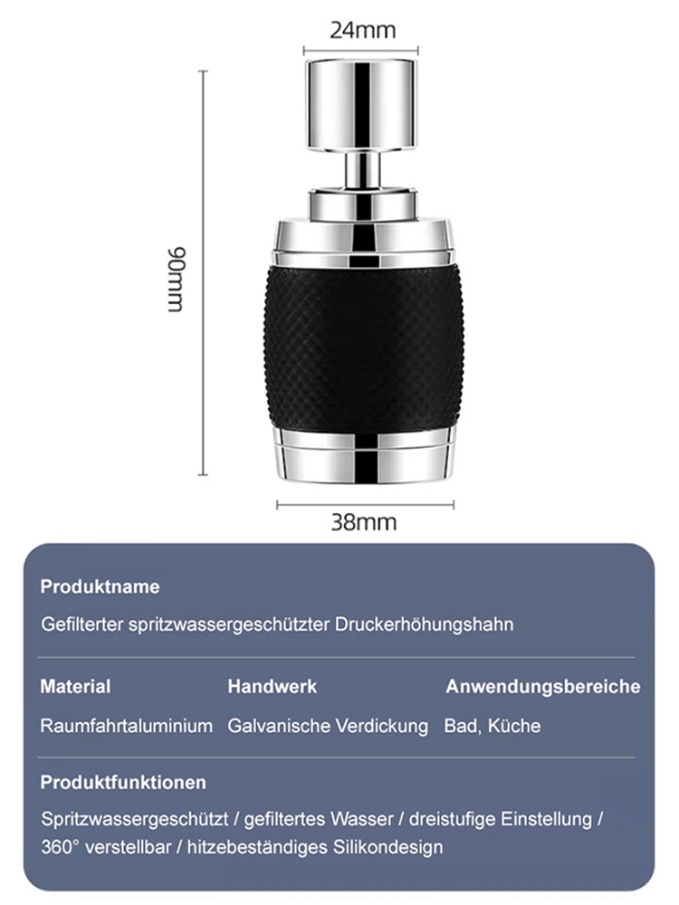 Universeller drehbarer Wasserhahnfilter