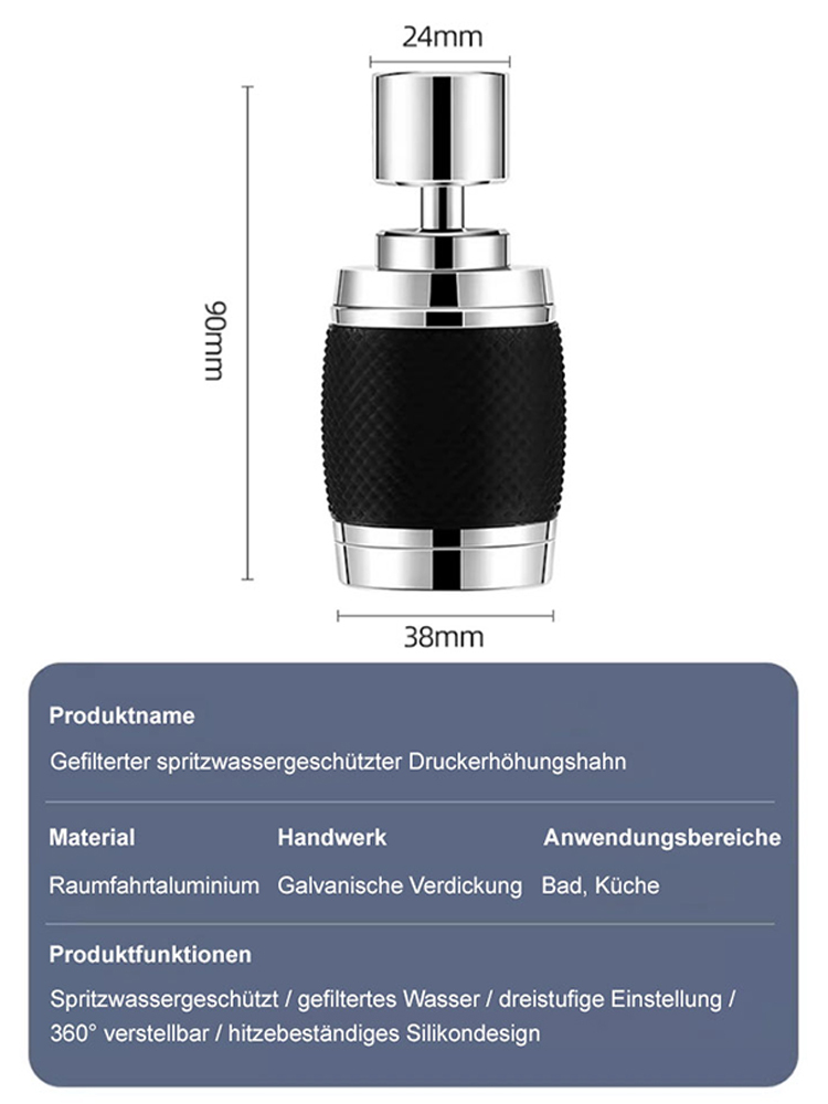 Universeller drehbarer Wasserhahnfilter