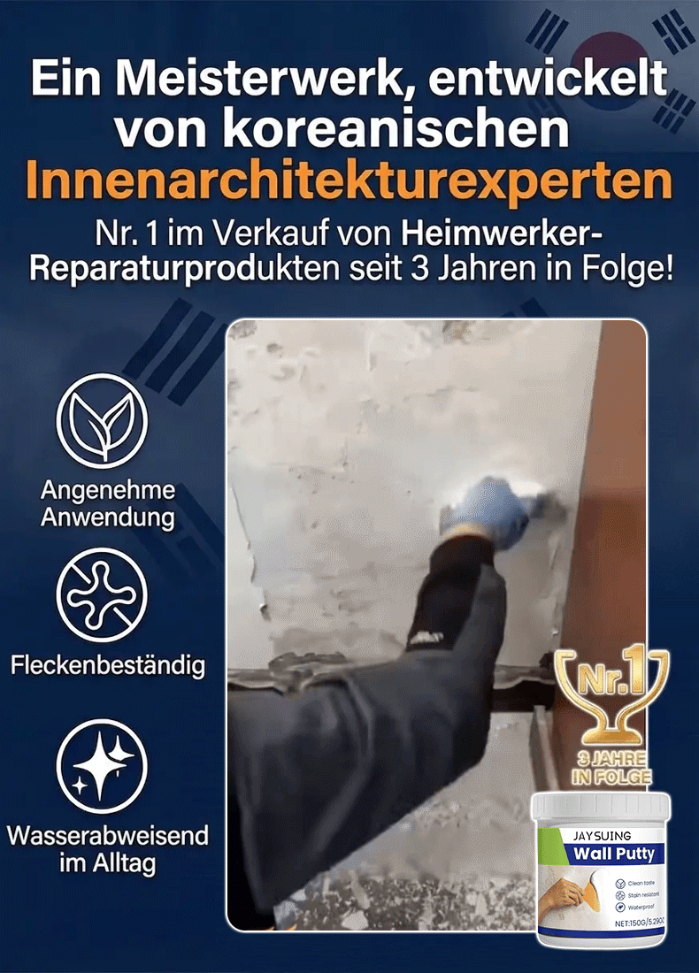 【🏗️ Wände wie neu 🏗️】Profi-Wandreparatur-Set: Risse & Löcher in 60 Sek. weg! ✨