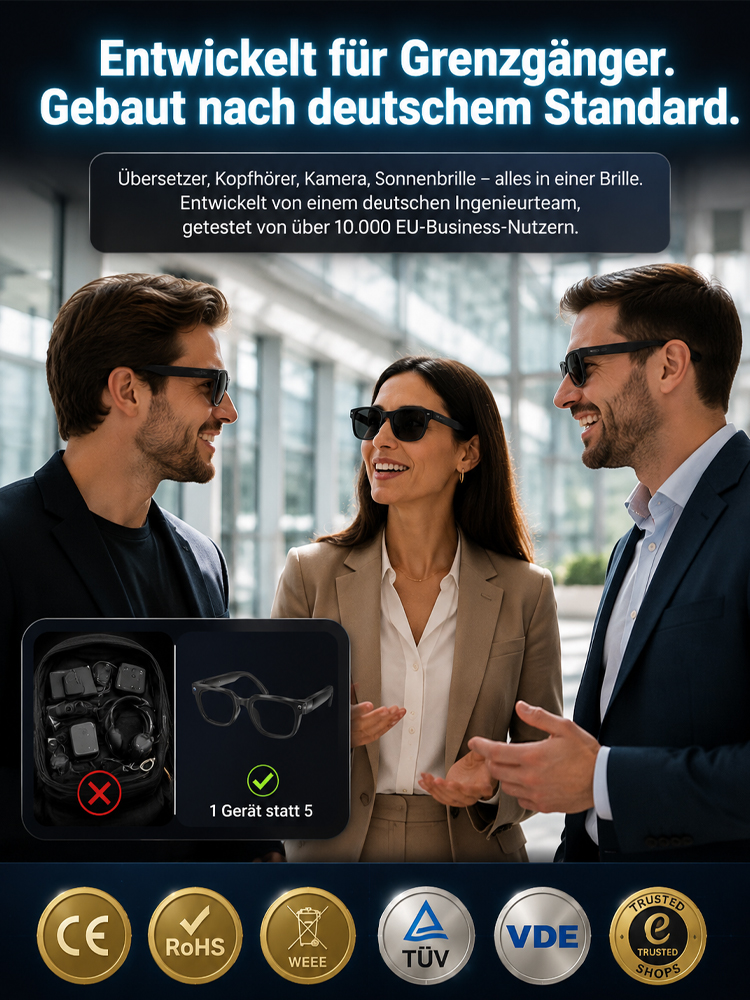 🕶️ 3-in-1 Carbon-Multifunktionsbrille: AR-Navi & 4K-Kamera! 📱