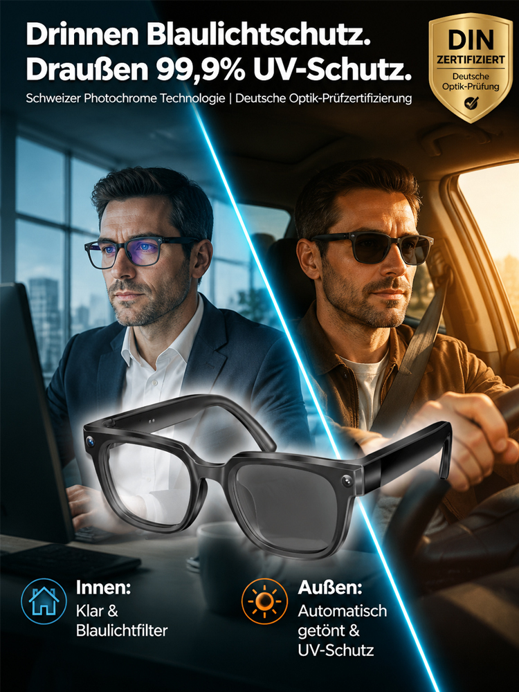 🕶️ 3-in-1 Carbon-Multifunktionsbrille: AR-Navi & 4K-Kamera! 📱