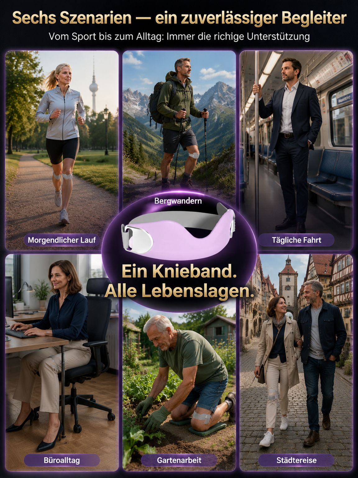 🦵 KneeRelief Bionic: Die biomechanische Kniebandage mit Bänder-Stütze! 🛡️