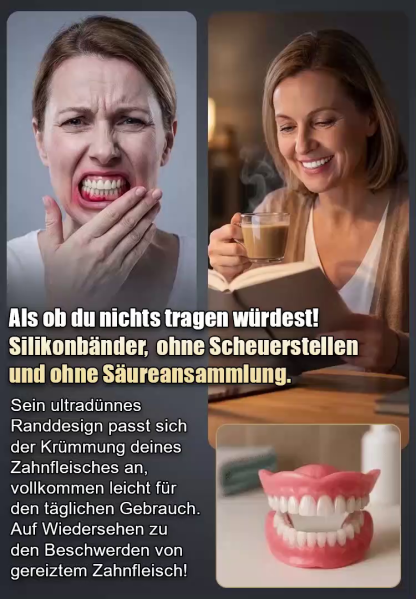【✨ Thermofit-Technologie ✨】Selbstanpassendes Gebiss: Perfekter Sitz ohne Kleber 🍏