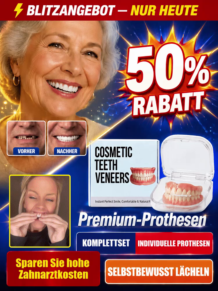  【💵Sparen Sie hohe Zahnkosten💵】 All-inclusive maßgeschneiderte Zahnprothesen🦷