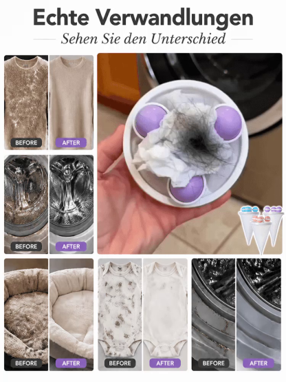 【✨ Wäsche-Flusensieb ✨】Haarmagnet für die Wäsche: Schützt die Pumpe vor Verstopfung!🧼