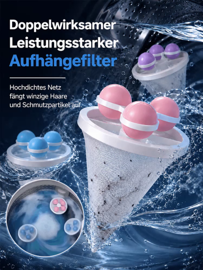 【✨ Wäsche-Flusensieb ✨】Haarmagnet für die Wäsche: Schützt die Pumpe vor Verstopfung!🧼