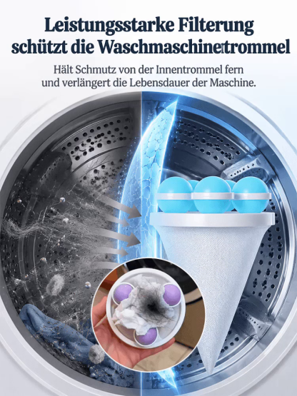 【✨ Wäsche-Flusensieb ✨】Haarmagnet für die Wäsche: Schützt die Pumpe vor Verstopfung!🧼
