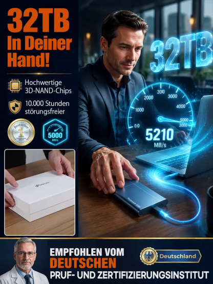 💾 32TB Extreme-SSD: 5.000 MB/s für den Preis eines Kaffees! ⚡