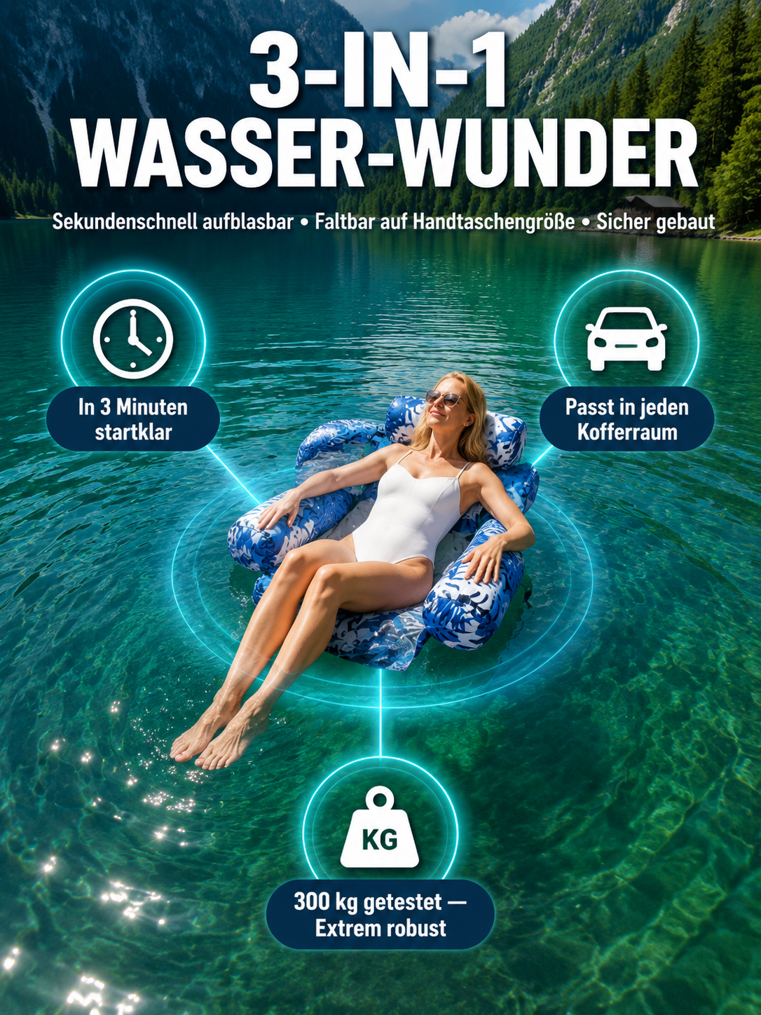 🏖️ Aufblasbare Wasser-Lounge: Dein Luxus-Urlaub auf dem Wasser! 🌊