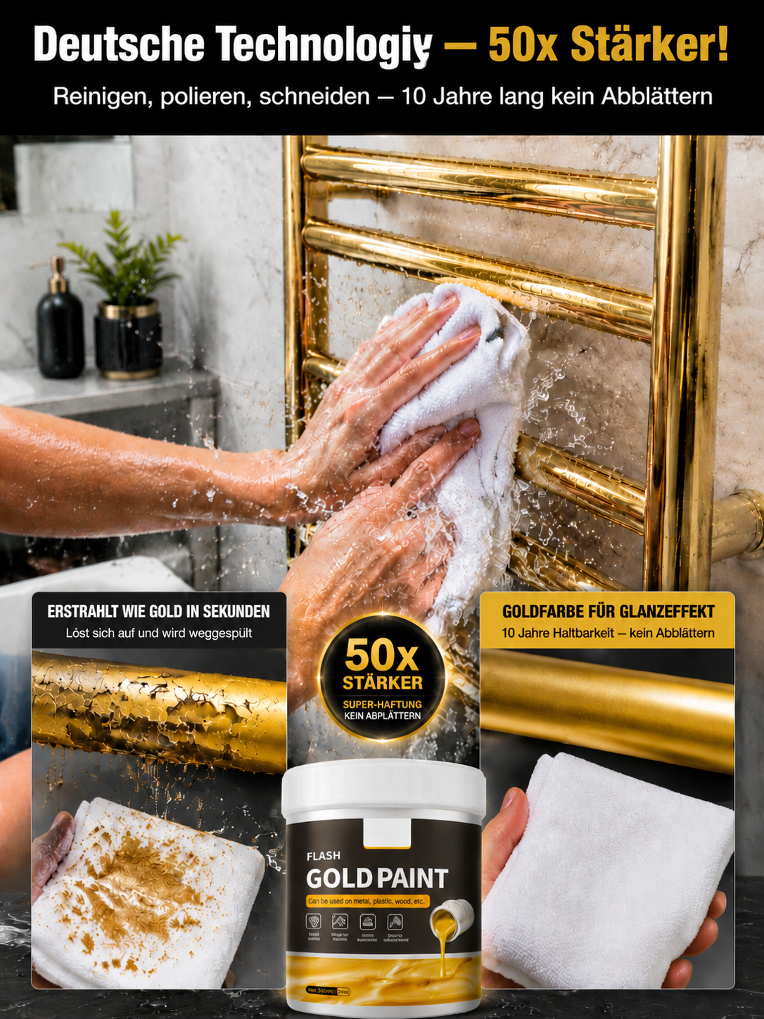 【✨ Premium-Goldlack ✨】Louvre-Effekt für Ihr Zuhause: Glanzvolles Handarbeits-Finish! 👑