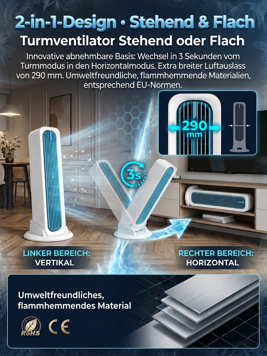【✨ Klima-Kühlsystem ✨】Eisnebel-Kühlung: Sofort 22°C Wohlfühlklima! 🚀