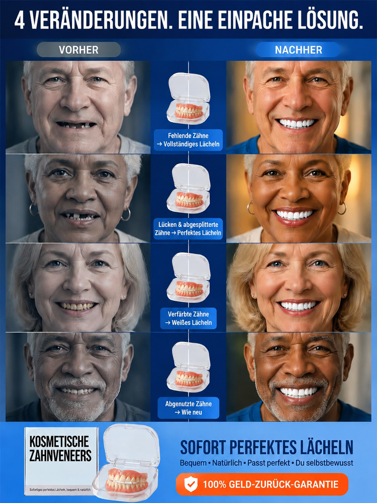  【💵Sparen Sie hohe Zahnkosten💵】 All-inclusive maßgeschneiderte Zahnprothesen🦷