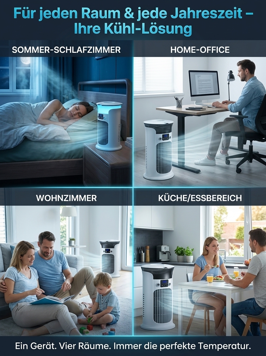 【✨ Beople Ventilator ✨】Halbleiter-Tech: Kühle Eisluft in 3 Sekunden! 🚀