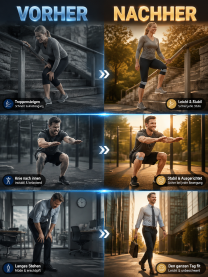 🦵 KneeRelief Bionic: Die biomechanische Kniebandage mit Bänder-Stütze! 🛡️