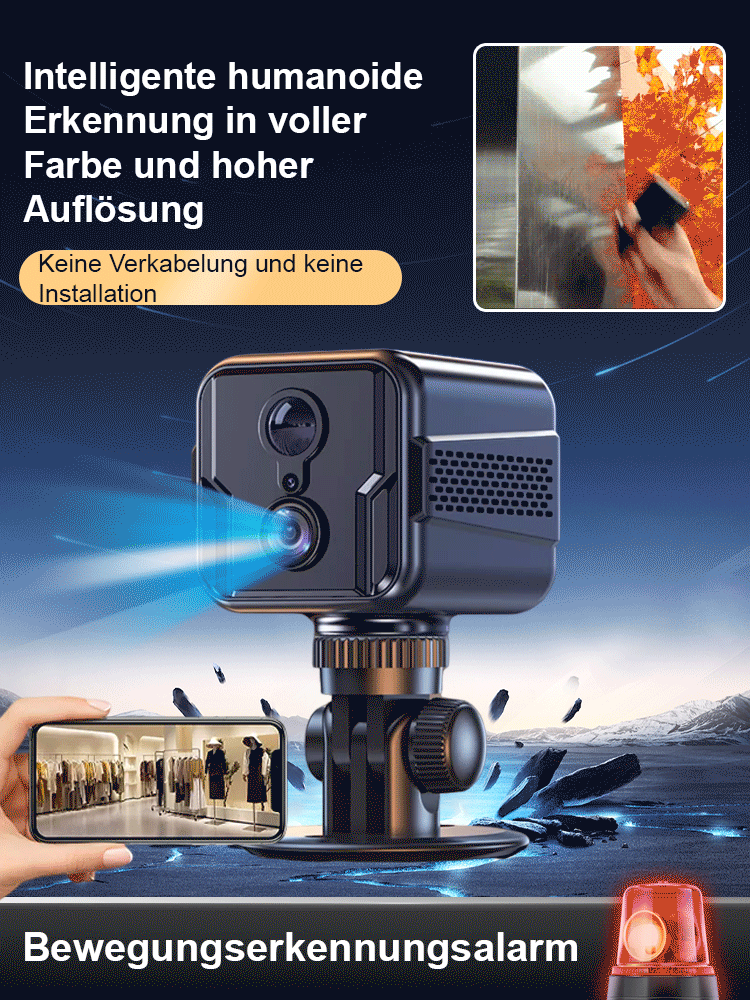 【💯 100% Privat & Sicher! 💯】 Kabellose Smart-Kamera mit 90 Tagen Akku 🔋 Kein Strom, kein Internet noetig. 🔒 Daten nur auf Ihrem Handy. Kein Hacker-Risiko, kein Cloud-Leak. 