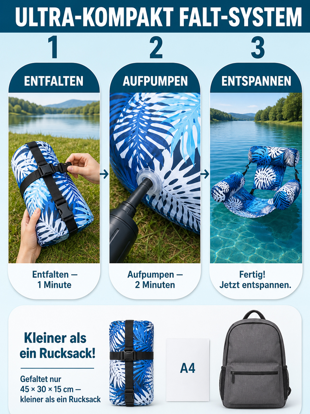 🏖️ Aufblasbare Wasser-Lounge: Dein Luxus-Urlaub auf dem Wasser! 🌊