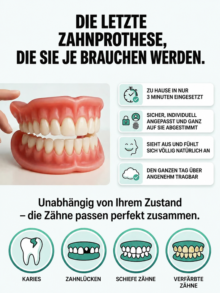 【✨ Präzisions-Prothese ✨】Die smarte Lösung für ein strahlendes Lächeln! 😁