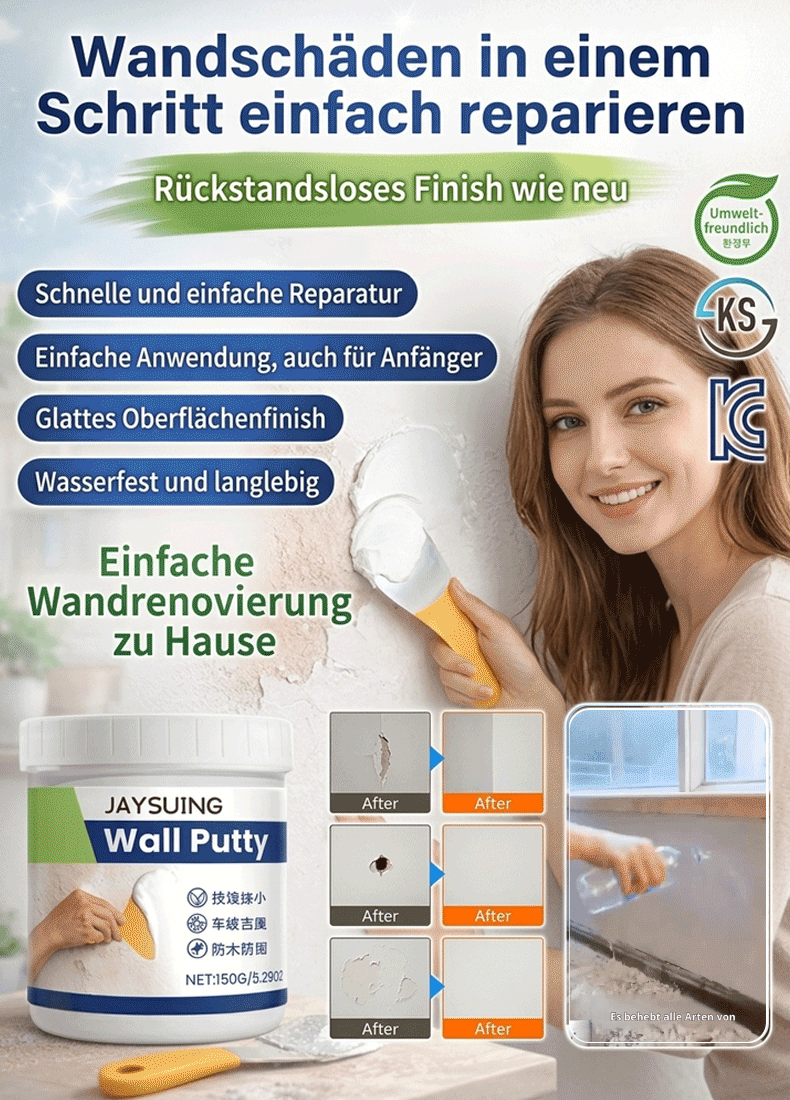 【🏗️ Wände wie neu 🏗️】Profi-Wandreparatur-Set: Risse & Löcher in 60 Sek. weg! ✨