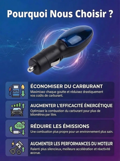 Économiseur de carburant pour voiture | Un seul branchement, -50% de carburant | L'indispensable des pros de la route