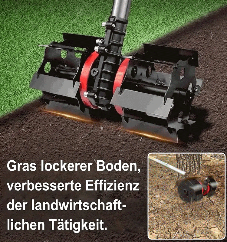 【💯 Nie wieder Rückenschmerzen! 💯】Terra-Titan Pro 🚜 50% schneller pflügen. 🛡️ 10 Jahre Garantie auf Titan-Klingen.