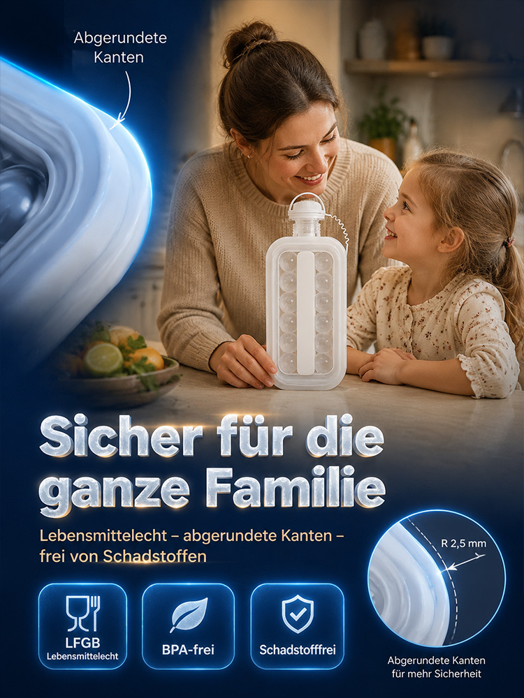 🧊 2-in-1 Eiswürfelbereiter & Trinkflasche: Hygienisch & Ausfallsicher! 💧