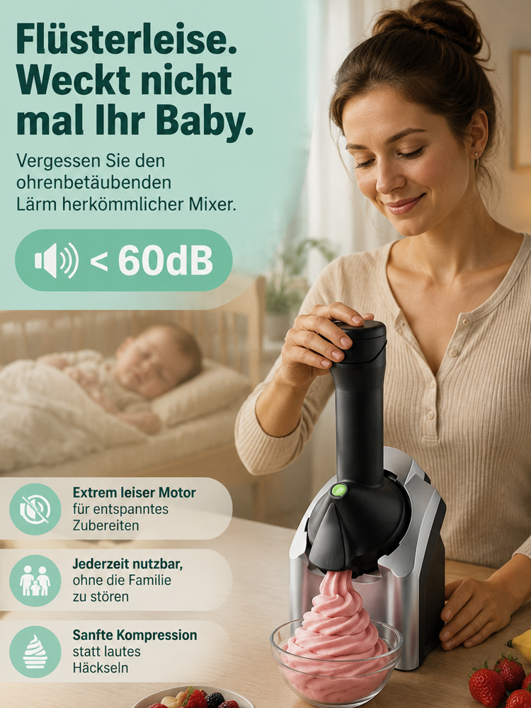 🍦 Smarte Frucht-Eismaschine: 100% natürliches Eis in 10 Sekunden! 🍓