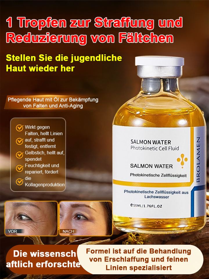【1+1 GRATIS】Lachs-Hyaluron-Serum | Sofort-Effekt gegen Falten | Strahlend jung in jedem Alter