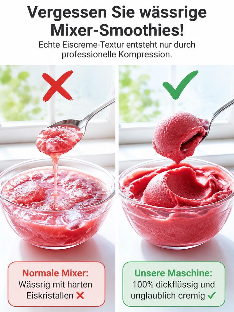 🍦 Smarte Frucht-Eismaschine: 100% natürliches Eis in 10 Sekunden! 🍓