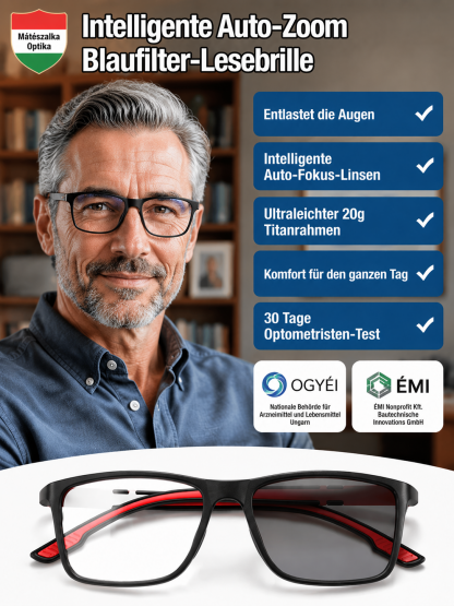 【✨ Smart-Brille ✨】DOG-Zertifiziert:Autofokus von -1000 bis +1000! 🚀
