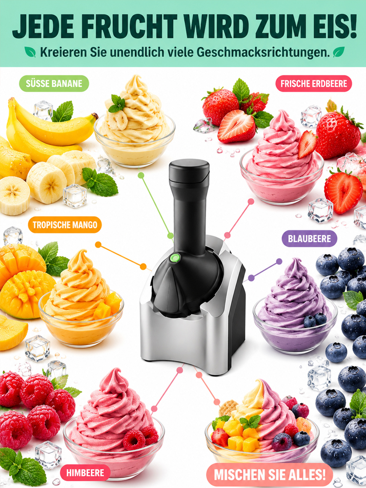 🍦 Smarte Frucht-Eismaschine: 100% natürliches Eis in 10 Sekunden! 🍓