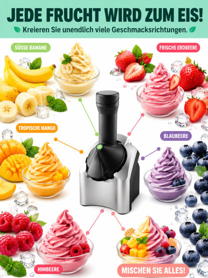 🍦 Smarte Frucht-Eismaschine: 100% natürliches Eis in 10 Sekunden! 🍓