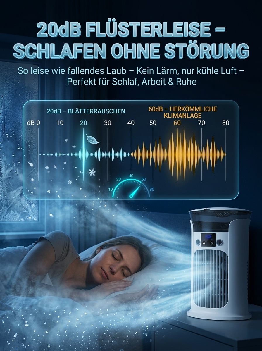 【✨ Smart-Luftkühler ✨】Verdunstungs-Tech: 90% Stromersparnis jeden Monat! 🚀