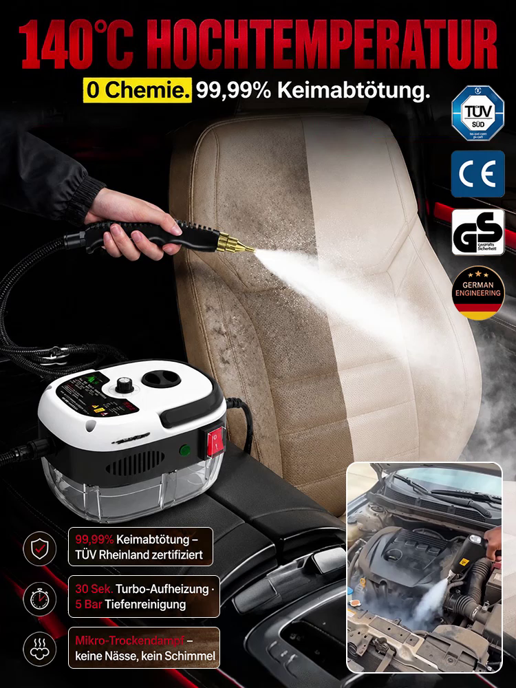【✨ Dampfreiniger ✨】Fraunhofer-Tech: 99,9% Keimfrei in Sekunden! 🚀