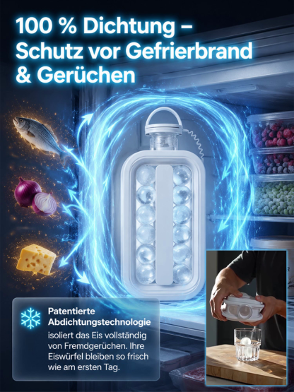 🧊 2-in-1 Eiswürfelbereiter & Trinkflasche: Hygienisch & Ausfallsicher! 💧