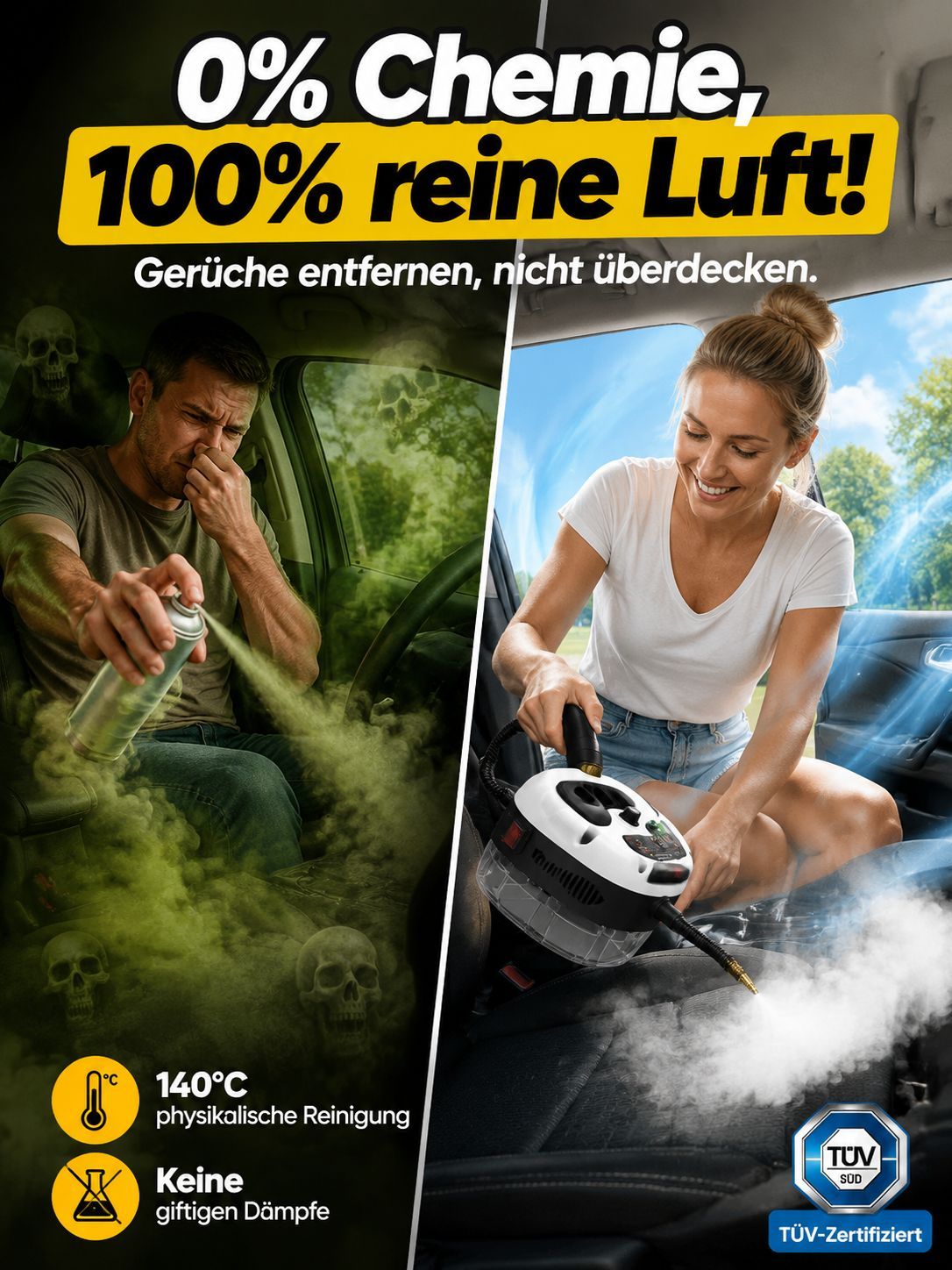 【✨ Dampfreiniger ✨】Fraunhofer-Tech: 99,9% Keimfrei in Sekunden! 🚀