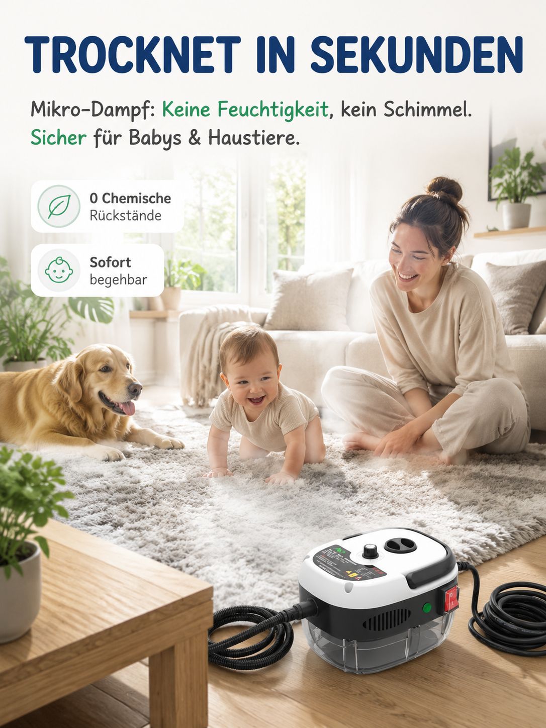 【✨ Dampfreiniger ✨】Fraunhofer-Tech: 99,9% Keimfrei in Sekunden! 🚀