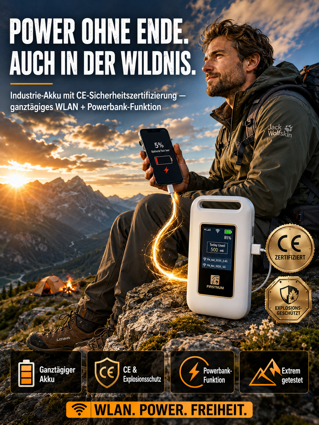 【✨ Satelliten-WLAN ✨】Militär-Netz: Unbegrenztes Gratis-5G! 🚀