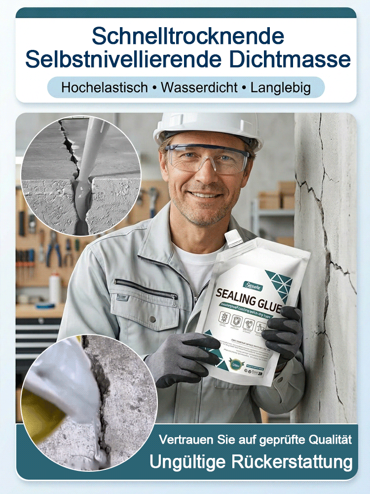【💯 Unterwasser-Dichtung! 💯】Hochpolymer-Dichtstoff für Beton & Metall ❄️ Hält -40°C bis 120°C stand. Dehnfest & rissfrei. 🔬 Von Kernkraftwerk-Technologie abgeleitet. 