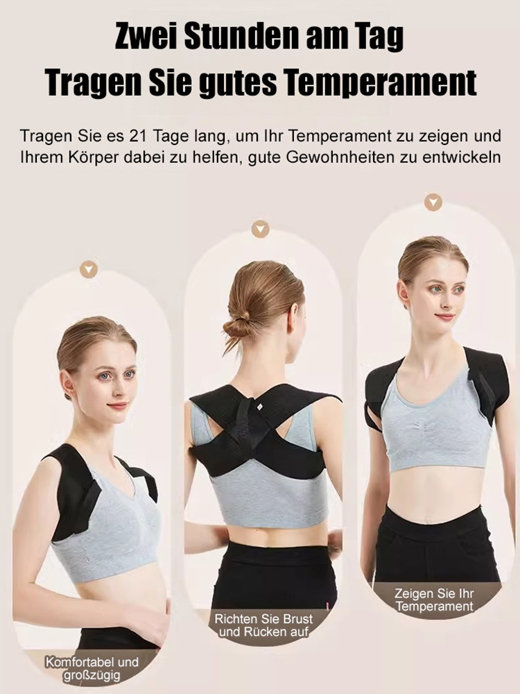 【Nie wieder Rundrücken】 Neue Haltungskorrektur | Völlig unsichtbar | Sofort 10 cm optisch größer