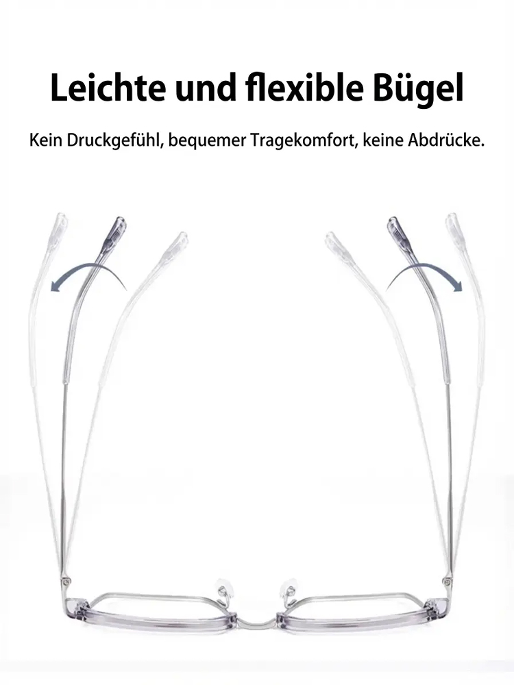 Blaulichtfilternde, selbsttönende Lesebrille