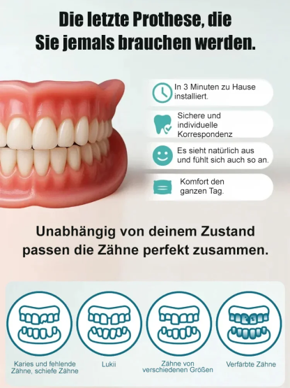 【🦷 Lächeln in 1 Sekunde 🦷】Smarte Prothese: Perfekter Halt ohne Kleber! ✨